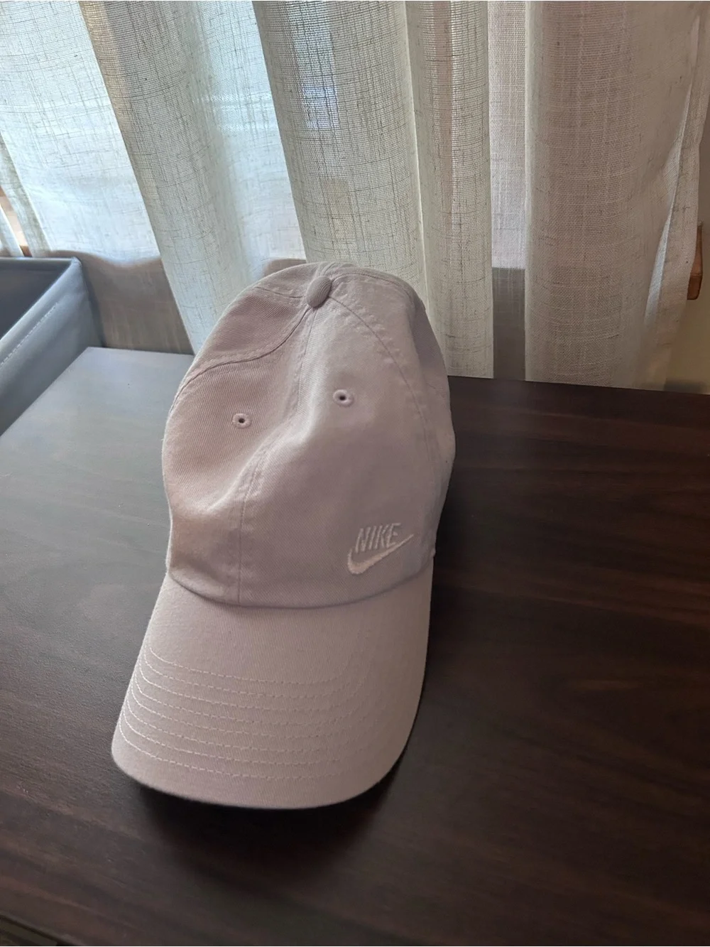 Nike Women's Light Pink Embroidered Swoosh Baseball Cap
